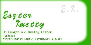 eszter kmetty business card